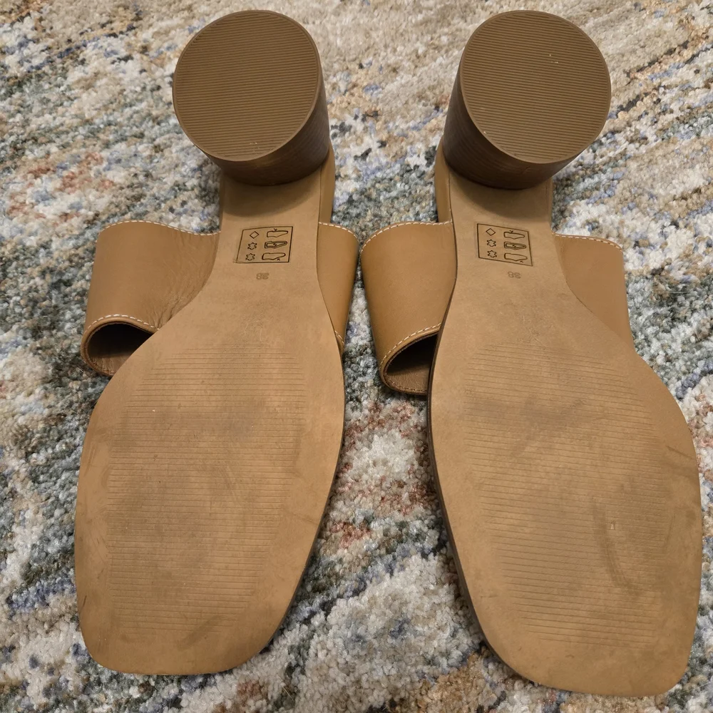 Topshop Leather Toe Ring Sandals 38/8 - Picture 2 of 3